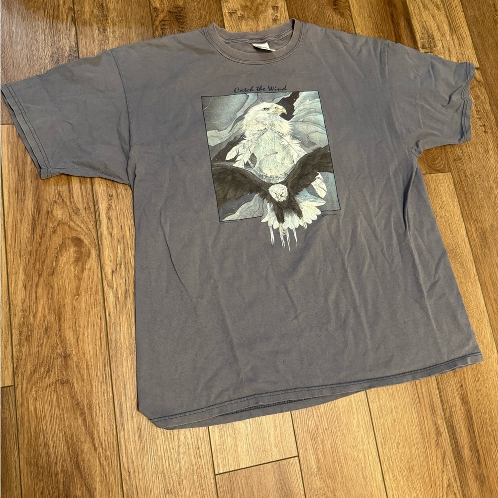 Vintage 90s Art Jody Bergsma Eagle Nature Shirt